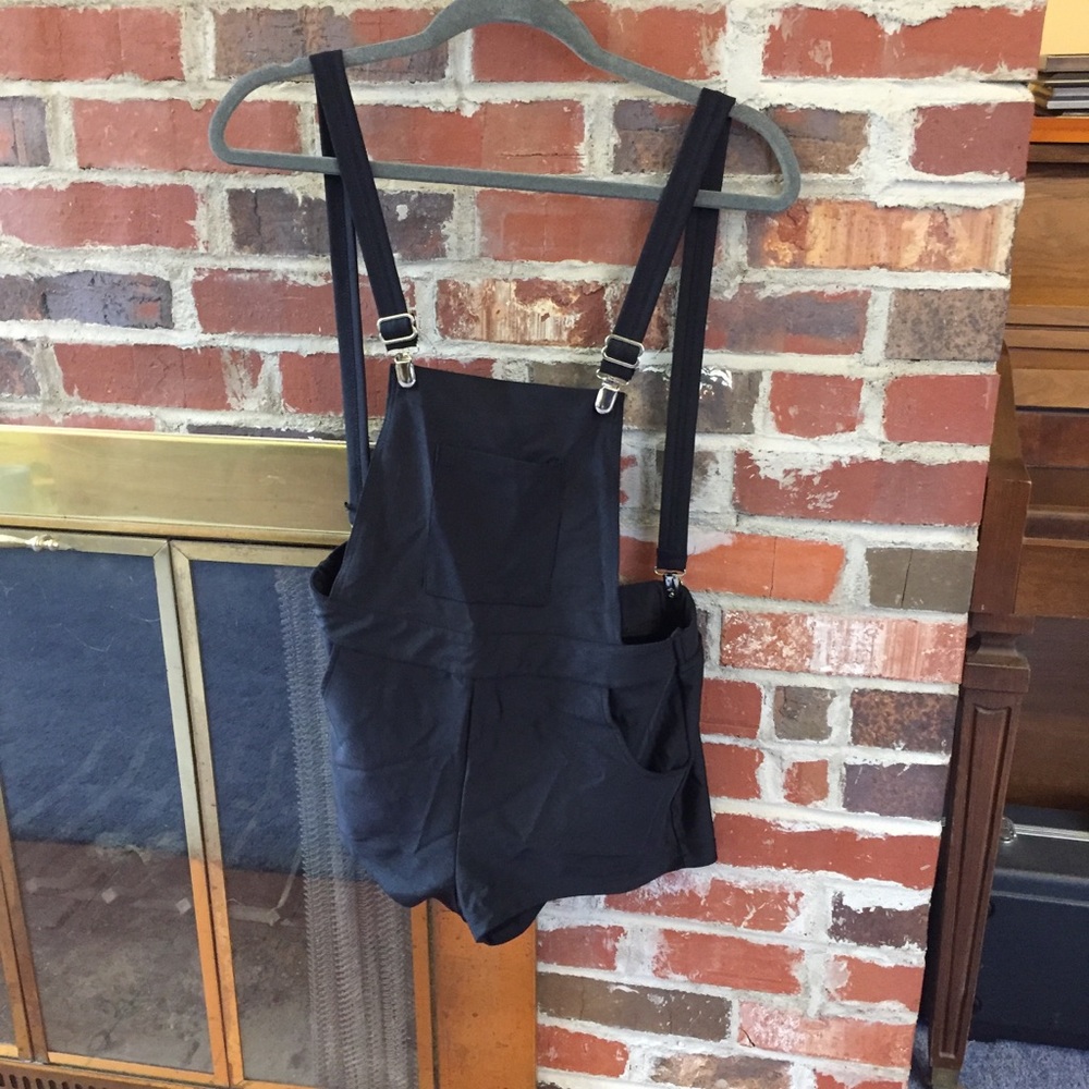 Black Stretchy Overalls iheartraves